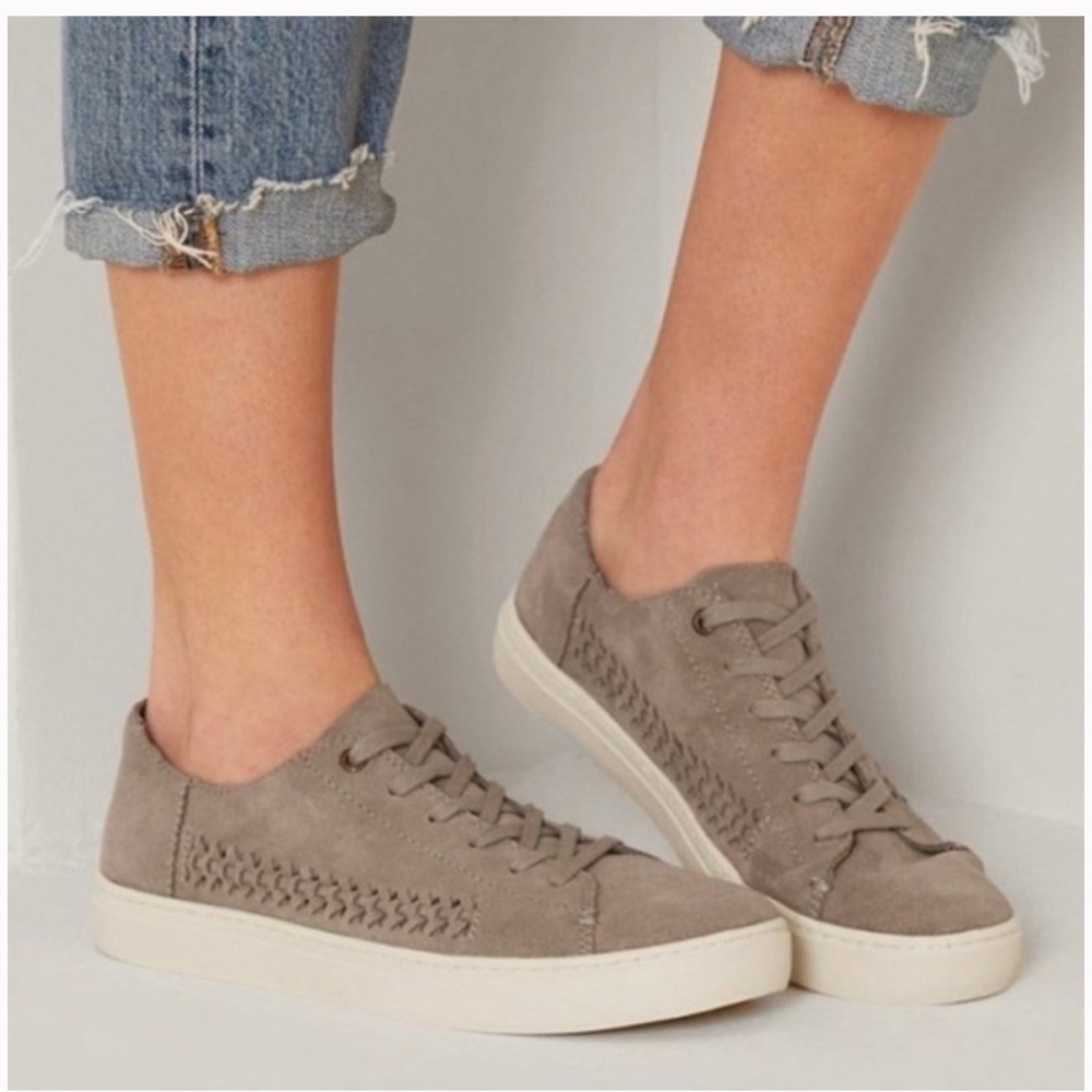 TOMS Lenox Suede Sneakers Desert Taupe Women's Size 8.5